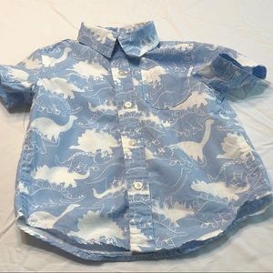 Boys dinosaur button down shirt